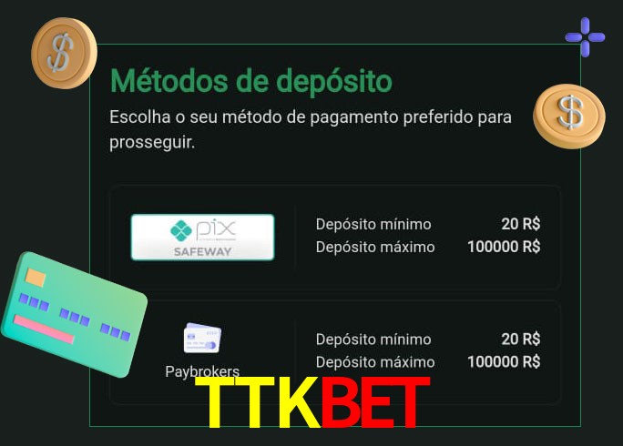 O cassino TTKBET oferece uma grande variedade de métodos de pagamento